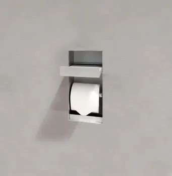 Держатель для туалетной бумаги Antonio Lupi Sesamo встраиваемый в стену, 25х15х19.8, из нержавеющей стали AISI 304, отделка алюминий А0002455769