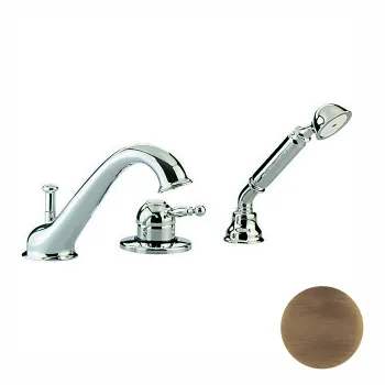 Смеситель борт ванны Cisal Arcana Royal однорычажный, на 3 отверстия,излив 200 мм, бронза AY00126027