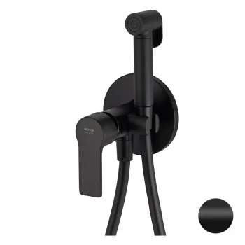 Смеситель с гигиеническим душем Remer Energy черный матовый EY65WNO