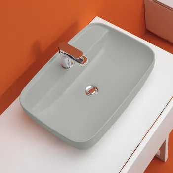 Раковина накладная Kerasan Tribeca 60х43, h 150мм с 1 отверстием под смеситель, Grigio matt 514059*1 Grigio matt