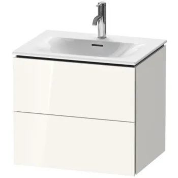 Duravit L-Cube Тумба подвесная под раковину # 234463, 2 ящика, 550x620x481мм, цвет White High Gloss