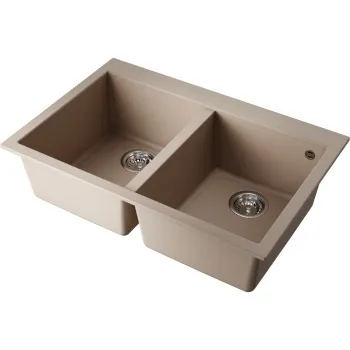 Мойка кухонная Omoikiri Bosen 80-2-SA бежевая 4993838
