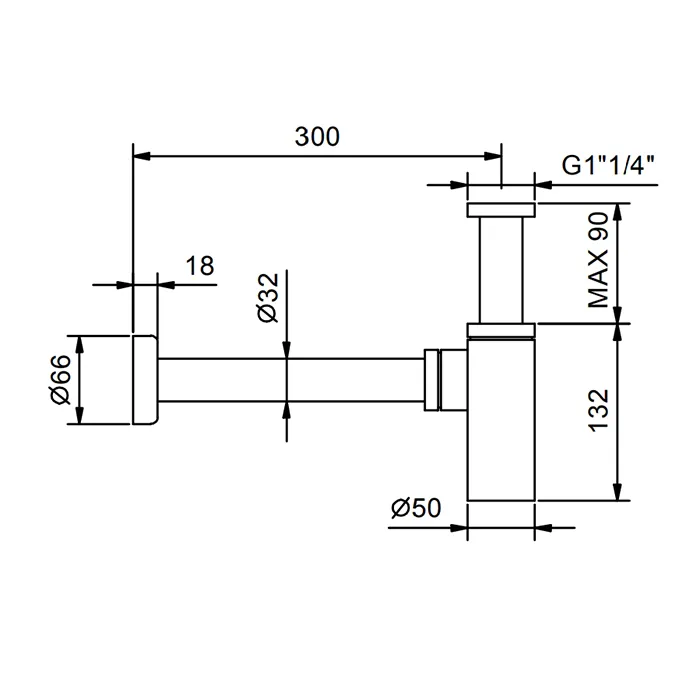 Сифон бутылочный для раковины Fantini Nostromo Matt British Gold PVD 91 P6 9234
