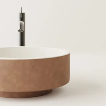 Раковина Agape Cenote ;42х18.2, для установки на столешницу, без отв., Natural earth/Cream white ACER0420TNSZ