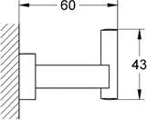 Крючок Grohe Essentials Cube 40511001 хром