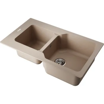 Мойка кухонная Omoikiri Maru 86-2-SA бежевая 4993286
