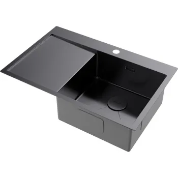 Мойка кухонная Omoikiri Akisame 78 R вороненая сталь 4973100