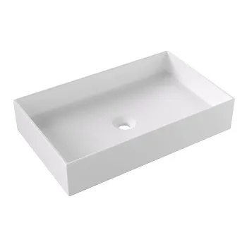 Раковина накладная Alice Hide 60x37хВ12, без отверстия под смеситель, белый матовый, 31130109