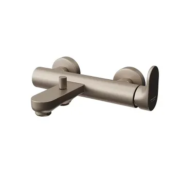 Смеситель для ванны OLE настенный с дивертором ванна/душ Kerama Marazzi без лейки, золотой атласный 69440KM.M0.071