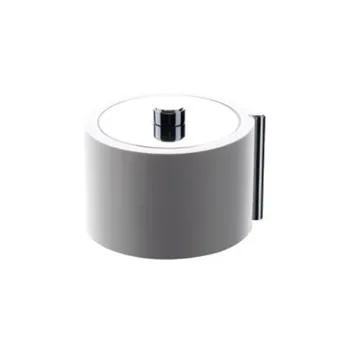 Контейнер с крышкой из композита Bertocci Easy, белый матовый/хром 13009320000