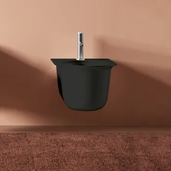 Биде подвесное Artceram Chic 38х53, с 1 отв., черный матовый CHB001 17 00