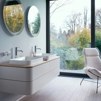 Duravit Happy D.2 Plus Раковина 600х400мм, без перелива,с выпуском с керамической крышкой цвет: белый