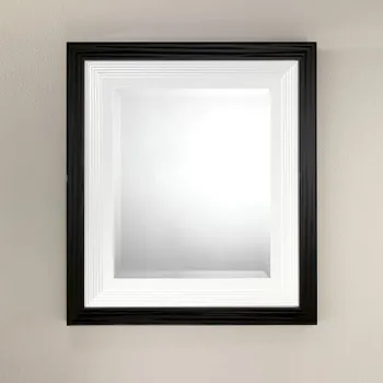 Зеркало Devon&Devon Plaza 87х77 рамы, комбинированный белый/черный FLPLAZA