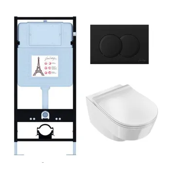 Унитаз c инсталляцией Jacob Delafon Odeon Rive Gauche EDR103-BL