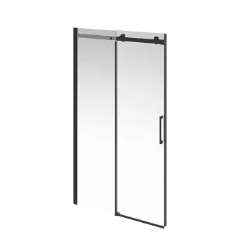 Душевая дверь CRISTALLO Kerama Marazzi раздвижная с функцией soft close, 120х210, матовый черный CT.120.SD.BLK.M