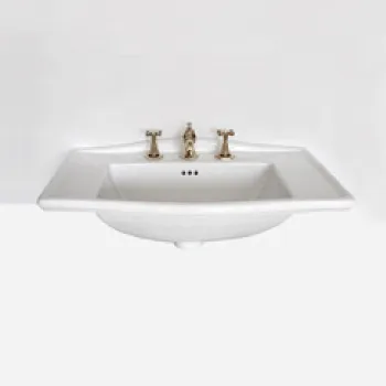 Раковина полувстраиваемая Devon&Devon Westminster 69,5х50 с 3 отверстиями для консолей и баз белый Со склада продаем с консолью! IBLI3FWES