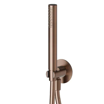 Ручной душ Newform X-steel 316 кронштейн-уголок 1/2, шланг 150 см, PVD Brushed copper bronze 69645X.59.067