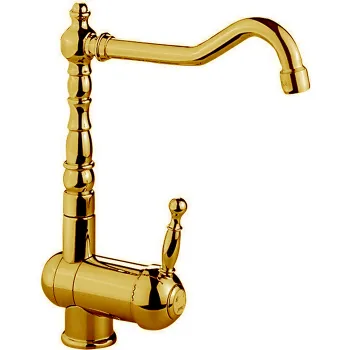 Смеситель для кухни Cisal Arcana Royal на 1 отверстие, золото AY00153024