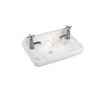 Подвесная раковина Burlington Bespoke/Floral B8 2TH BLOSS розовый