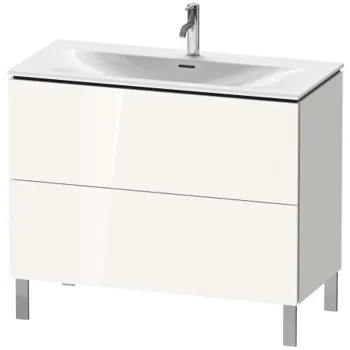 Duravit L-Cube Тумба напольная под раковину # 234410, 2 ящика, 704x1020x481мм, цвет White High Gloss