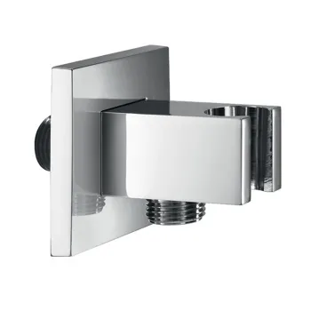 Душевое подключение с держателем для лейки Almar Square квадратное, хром, E095010.CR