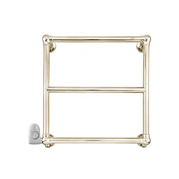 Полотенцесушитель электрический Devon&Devon Iside 5 66x61,5x14,3 термостат белый подключение слева-Sxзолото PRI5ELSX/BI