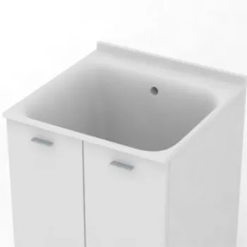 Раковина встраиваемая Kerasan Aquadom 60х60см, запчасть для комплекта для постирочной 9165, без сифона 7535, белый 029401*0