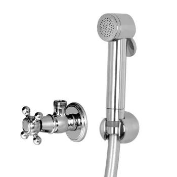 Гигиенический душ Fima Carlo Frattini Collettivit настенный, со шлангом 120, с угловым вентелем, хром F2838/7NOTCR