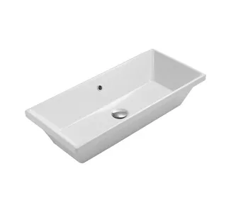 Раковина Globo Stockholm встраиваемая/полувстраиваемая размер 75х34 см цвет bi (Bianco) FO075BI