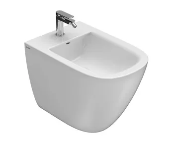 Биде Globo Stockholm напольное приставное размер 58 см крепление в комплекте цвет bi (Bia LA009BI