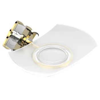 Мыльница стеклянная THG Petale De Cristal Clair U6A-F01-500 полированное золото