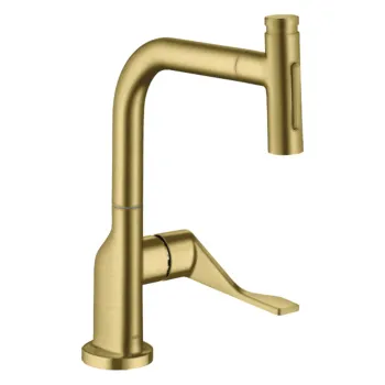 Axor Citterio Кухонный Смеситель 230, на 1 отв.,  с вытяжным изливом 2jet, цвет: шлифованная медь 39