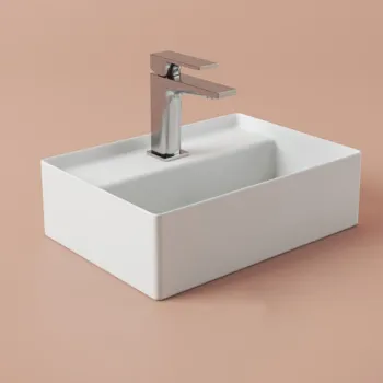 Раковина накладная Artceram Scalino 38х27, с 1 отв., без слив перелива, белый. SCL005 01 00