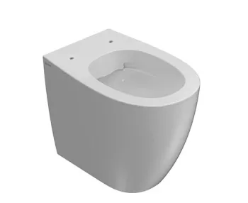 Унитаз напольный Globo 4All приставной 54 см безободковый крепление в комплекте цвет bi (B MD004BI