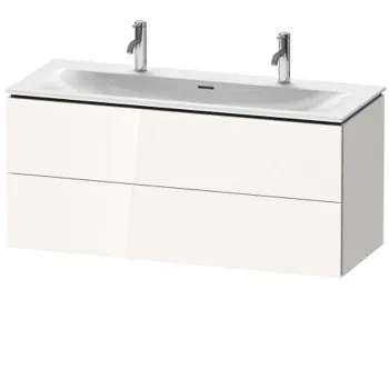 Duravit L-Cube Тумба подвесная под раковину # 234412, 2 ящика, 550x1220x481мм, цвет White High Gloss