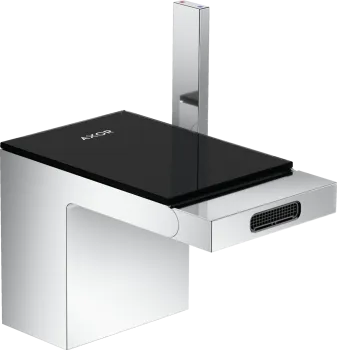 Axor MyEdition Смеситель для биде, на 1 отв., излив 145мм, с донным клапаном, цвет: хром/черное стек
