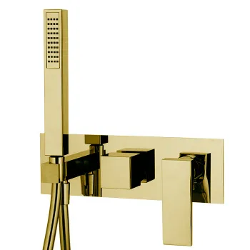 Смеситель для душа Fima Carlo Frattini Zeta встраиваемый, с ручным душем, 2 источника, золото F3989WX2OR
