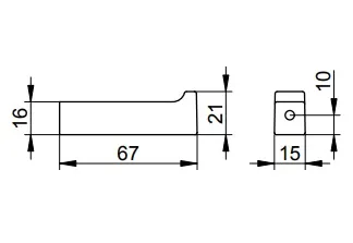 Крючок Keuco Edition 11 11116350000 титан чёрный шлифованный