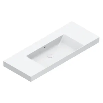 Раковина Catalano Zero 125x50, без отв, белый глянцевый 121260001