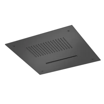 Душевая лейка потолочная Almar 380х380, 2 режима, черный матовый, E044216.MB