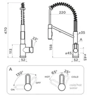 Смеситель для кухни Omoikiri Mikawa 2 Plus Sb Gb 2 4994455