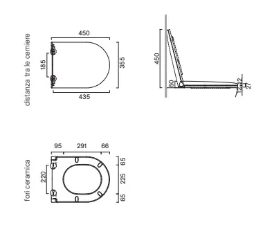 Сиденье для унитаза 45×35 Catalano SFERA с микролифтом Bianco lucido 0551310001