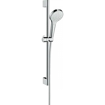 Душевой набор hansgrohe Croma Select S 1jet EcoSmart 26565400 9 л/мин со штангой 65 см, белый/хром