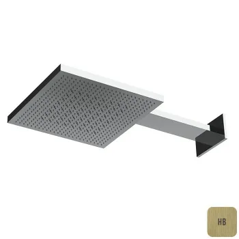 Верхний душ Almar 30х30, 2 режима, с настенным держателем, латунь брашированная pvd E044277.HB