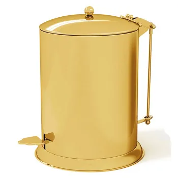Ведро для мусора Devon&Devon Waltz с крышкой и педалью светлое золото WLZ-160-OT