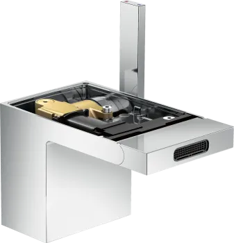 Axor MyEdition Смеситель для биде, на 1 отв., излив 145мм, с донным клапаном, цвет: хром/черный орех