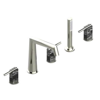 Смеситель на борт ванны THG Montaigne Marbre Grand Antique Manettes G3S-H56-1132 matt nickel pvd