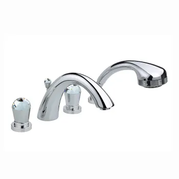 Смеситель на борт ванны Nicolazzi Cristallo на 4 отверстия, излив: 201мм, хром 2004CR22