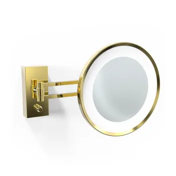 Косметическое зеркало Decor Walther BS 36/V LED 22 подвесное, увел. 5x, подсветка LED, золото 122220