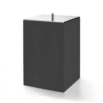 3SC BeMood Black Урна с крышкой 20хh32х20 см, цвет черный/хром